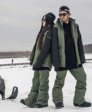 出口韩国情侣滑雪服